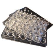 Fat Daddio's Magnetic Truffle Mold Tray Set, 28 Pieces