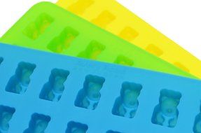 BIGGER Gummy Bear Mold Silicone 3 PACK - 3 DROPPERS + RECIPE PDF ~ LARGE LFGB FDA Gummy Bears molds non BPA Candy... N3