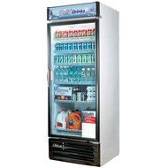 Turbo Air TGM22RV 22 cu. ft. Glass Door Merchandiser Refrigerator with Energy Conserving Fan Control Double Pane...