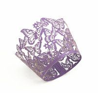 Yansanido 12 set pink Filigree Artistic Bake Little Vine Lace Laser Cut Cupcake Wrapper Cup Muffin Case Trays... N59