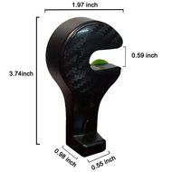 E-MANIS Car Hooks with Flash Light Auto Seat Headrest Hanger Holder Hook for Bag Purse Coat Grocery Black (2 pack) N3