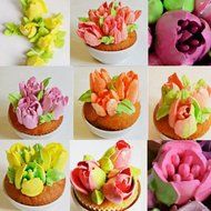KiwiTwo A Set of 32pcs Russian Icing Piping Nozzles Cake Decoration Tips Home Baking DIY Tool Tulip Rose Nozzle... N7