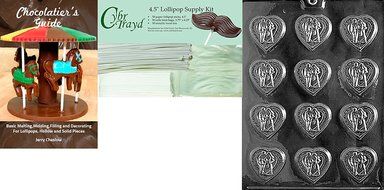 Cybrtrayd W007 Wedding Hearts Chocolate Candy Mold with Exclusive Cybrtrayd Copyrighted Chocolate Molding Instructions N2