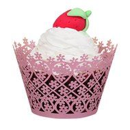 DZT1968(TM)50pcs Hollow Out Little Vine Lace Wrapper Cut Cupcake Wrapper Liner Baking Cup Muffin Case Trays Wedding... N3