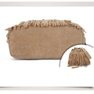 Creazy Women Messenger Women Fashion Casual Tassel Solid Bags Drawstring Should (Brown) N8