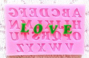 Ainest 1pc Silicone Alphabet Letter Trays Chocolate Mold Cake Fondant Decorating Tools N4