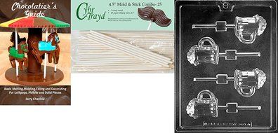 Cybrtrayd D098 Beer Mug Lolly Chocolate Candy Mold with Exclusive Cybrtrayd Copyrighted Chocolate Molding Instructions N4