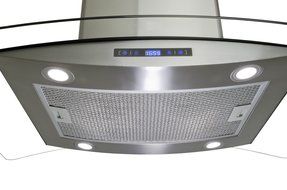 AKDY New 36" European Style Island Mount Stainless Steel Range Hood Vent Touch Sensor Control AZ688I/CS14 36" N4