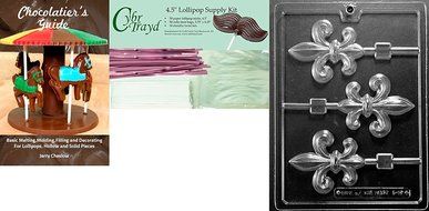 Cybrtrayd D097 Chocolate Candy Mold, Fleur-De-Lis Lolly Dads and Moms N5
