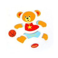 Bear Puzzles Toys ，BeautyVan Wooden Bear Puzzle Educational Developmental Baby Kids Training Toy N2