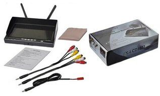RX LCD5802 5.8GHz 7inch LCD Diversity Receiver Monitor for RC FPV (black) N5