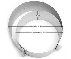 Blacklip Kitchen Pastry Tools Stainless Steel Mousse Cake Ring Mold (9-12" Slicer Ring) N9