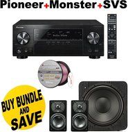 Pioneer VSX-1130-K 7.2-Channel AV Receiver with Built-In Bluetooth and Wi-Fi (Black) + SVS Prime Satellite 2.1...