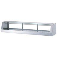 Turbo Air TSSC6 72&quot; Remote Sushi Case with Removable Tempered Glass Top Stainless Steel Finished Mirror Removable...