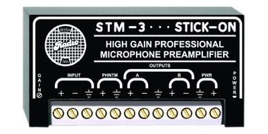 RDL STM-3 Mic Preamplifier Flexible, Low Noise, High Gain, Two Balanced or Unbalanced Outputs - Power Supply Included