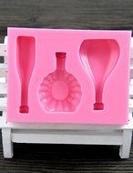 European Wine Bottle Glass Fondant Cake Chocolate Silicone Mold, Decoration Tools Bakeware