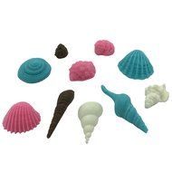 Okallo Products Silicone Seashell Mold for Chocolates, Candy, Baking, and More Sea Shells N4