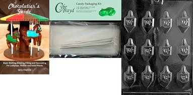 Cybrtrayd R020 Bite Size Dreidles Chocolate Candy Mold with Exclusive Cybrtrayd Copyrighted Chocolate Molding... N2