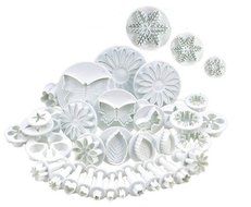 Lesirit 36 Piece Fondant Cake Cookie Plunger Cutter DIY Cake Decorating Mold Tools (A)