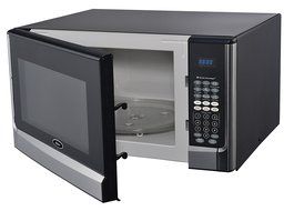 Oster OGYZ1604VS 1100W Inverter/Sensor Microwave Oven, 1.6 cu. ft., Stainless Steel/Black N2