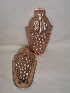 Set of 2 - Vintage Grapes Coppertone 5 2/8 x 10 1/2" Cake Pan Jell-O Mold