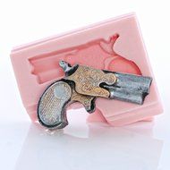 Pistol Silicone Mold Easy to use with Fondant, Chocolate, Candy, Resin, Clay, Wax, Soap. Western Pistol Mold Made... N2