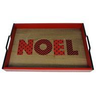 Holiday Time Oversized Handcrafted Christmas Tray - Noel