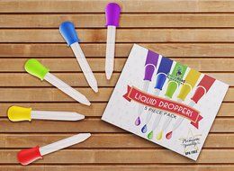 New Liquid DROPPER - 5 x FDA Approved Silicone and Plastic DROPPERS - 5 ML Pipettes Essential for Candy Molds... N2