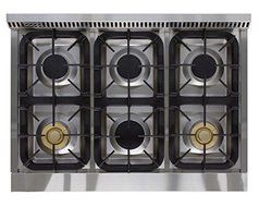 AGA APRO36DFSS 36" Professional Dual Fuel Range with RapidBake Convection, Stainless Steel N2