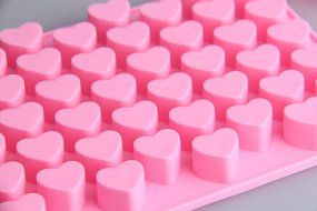 Cy3Lf Silicone Mini Heart Shape Ice Cube Candy Chocolate Mold (PACK OF 2)