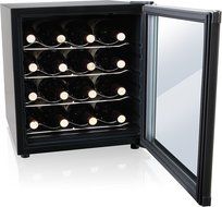 Culinair AW162S Thermoelectric 16-Bottle Wine Cooler, Silver/Black N2