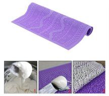 Lesirit Flower Pattern Silicone Fondant Cake Lace Embossed Mold Mat,14.96"&times;11.22" (2 mm) (A) N8