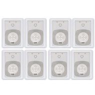 Acoustic Audio 151W Indoor Outdoor 2 Way Speakers 2400 Watt White 4 Pair Pack 151W-4Pr