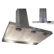 Cavaliere 6" Round Duct Vent Wall Mount Range Hood, Silver N3
