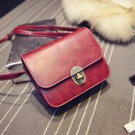 Creazy Fashion Women Leather Handbag Cross Body Shoulder Messenger Bag (Red) N5