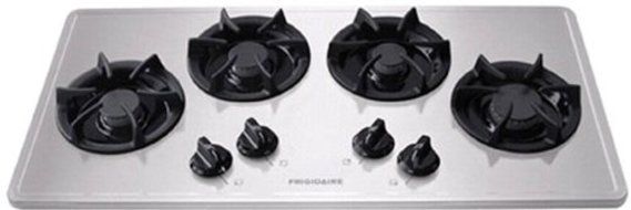 FFGC3613LS Stainless Steel 36" Gas Cooktop with Low Simmer Burner Ready-Select Controls 4 Sealed Burners &amp; Cast...