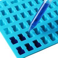 3 Pack Silicone Gummy Bear Molds 53 Cavities, 3 Bonus Droppers Perfect for Mints Chocolates Fudge Ice Cubes, BPA... N7