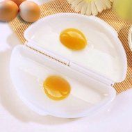 1pcs Useful Two Eggs Microwave Omelet Cooker Pan Microweavable Cooker Omelette Eggs Steamer Home Kitchen N3