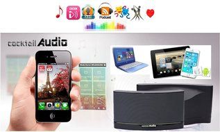 Cocktail Audio Wi Fi, Bluetooth (4.0 aptX &reg;) &amp; AUX - Stereo Speaker (BF-11) N4