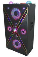 SP-136 BT Active DJ Party Speaker with Bluetooth, Wheels, and Sound Activated Lights Bluetooth/3.5mm Mini Jack... N2