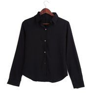 Oligex(TM) Loose Solid Color Long Sleeve Chiffon Women Blouse White Black Blue Women Chiffon Blouse V-neck Spring... N6