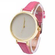 XILALU Women watch, Leather printing Analog Quartz concise Fashion Ladies table Wrist Watch (Beige) N10