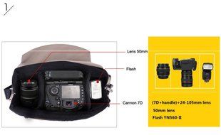 Sheffla DSLR SLR Camera Shoulder Messenger Bag for Nikon Sony Canon Pentax N5