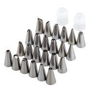 GDEALER Cake Decorating Tips Sets Professional 26-Pack Icing Tip Set Tools Kits Stainless Steel, with 2 Reusable... N4