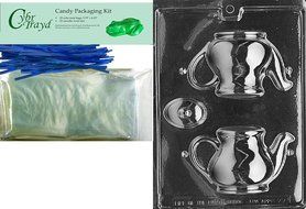 Cybrtrayd D077 Tea Pot Chocolate Candy Mold with Exclusive Cybrtrayd Copyrighted Chocolate Molding Instructions N8