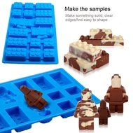 Gwogo Minifigure Building Brick Silicone Ice Tray Candy Chocolate Mold - for Lego Lovers(2 Pcs) N8