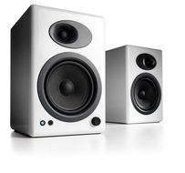 Audioengine A5+ Premium Powered Bookshelf Speakers With Stands - Pair (White) N3