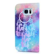 S7 Edge Case,Samsung Galaxy S7 Edge Case - Wallet Folio Flip Premuim PU Leather Case Colorful Print Design with... N19