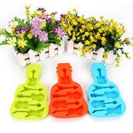 Always Your Chef 3 Pack 5-Cavity Silicone Candy Molds &amp; Chocolates Molds &amp; Ice Cube Trays, Guitar Shaped, Random... N3
