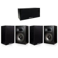 Acoustic Audio 4 Bookshelf &amp; Center Home Speakers 5 Piece Set 325 Watt PS-S5C3-5